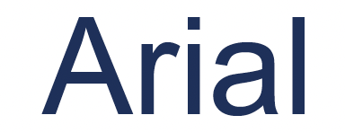 Arial font example